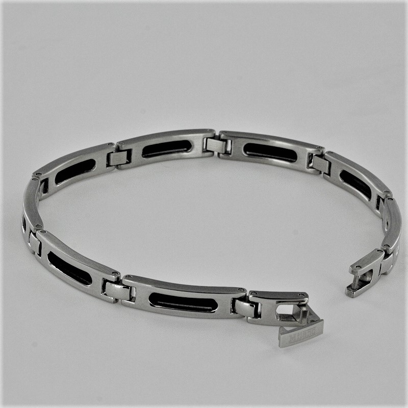 Men's Stainless and Neoprene Bracelet - Christal Gold Designs Jewellery