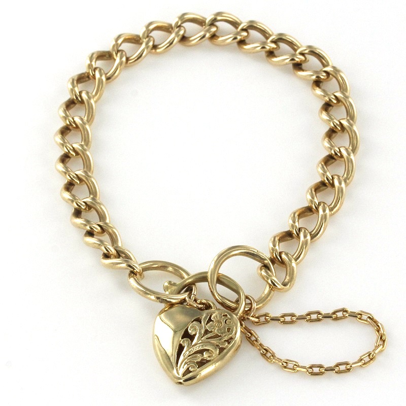 Heart Gold Locket Bracelet